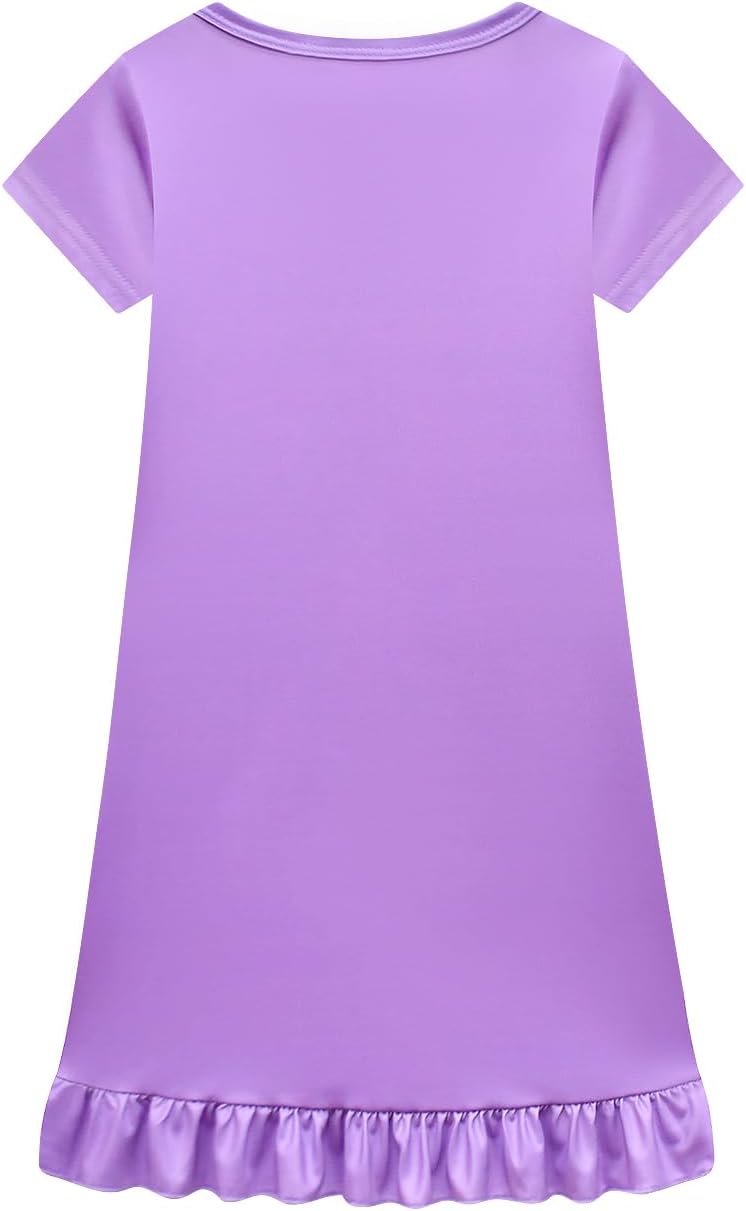 Little Girls Nightgowns Casual Dress Little Kids Music Adventure Cartoon Printed Dress