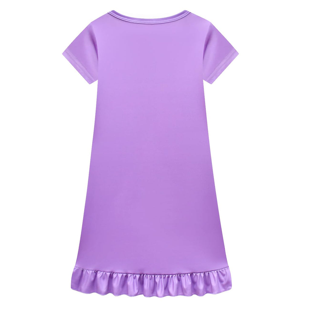 Little Girls Nightgowns Casual Dress Little Kids Music Adventure Cartoon Printed Dress