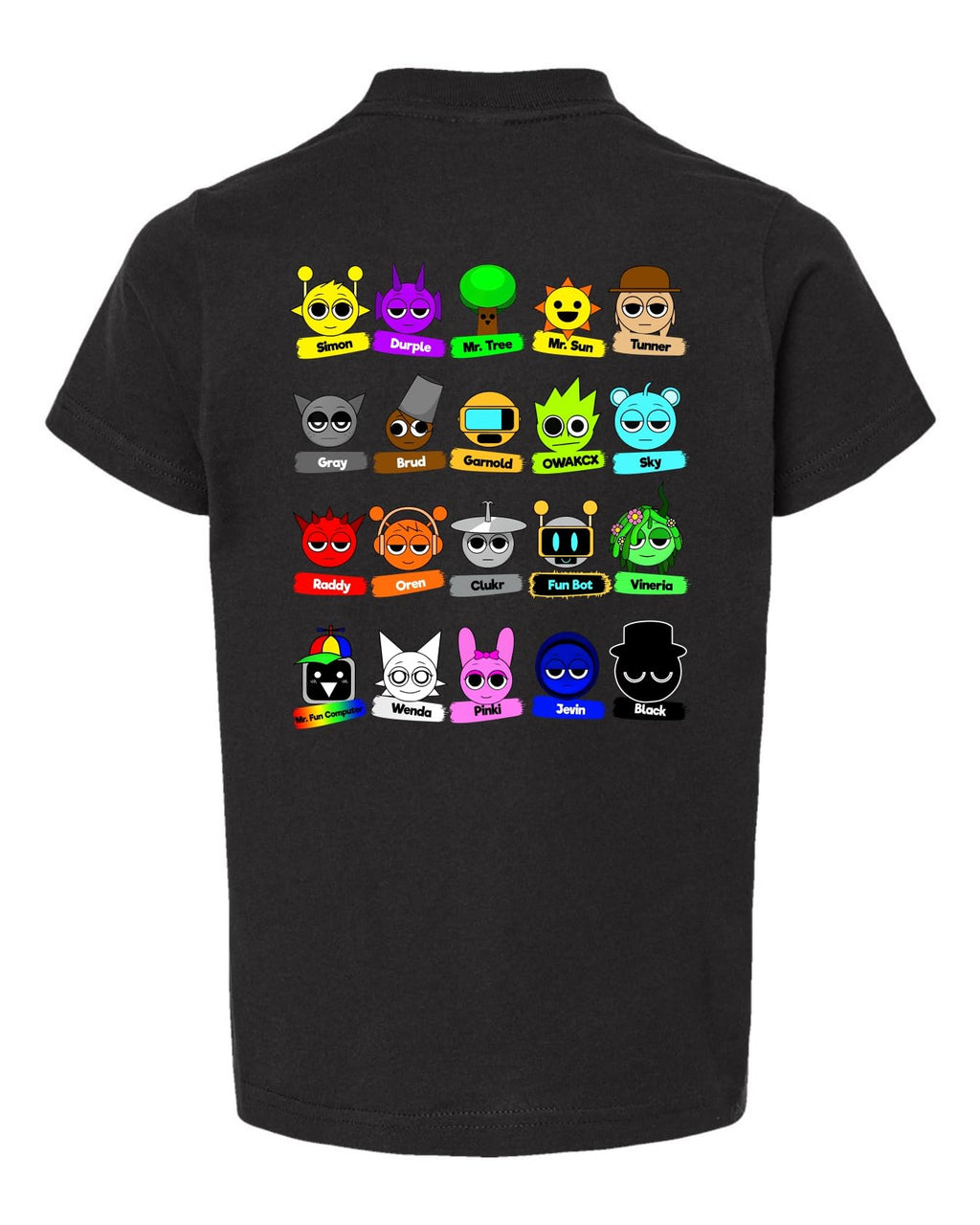 Sprunki Youth T Shirt Funny Game Tee