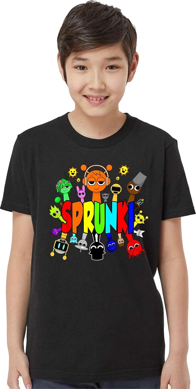 Sprunki Youth T Shirt Funny Game Tee