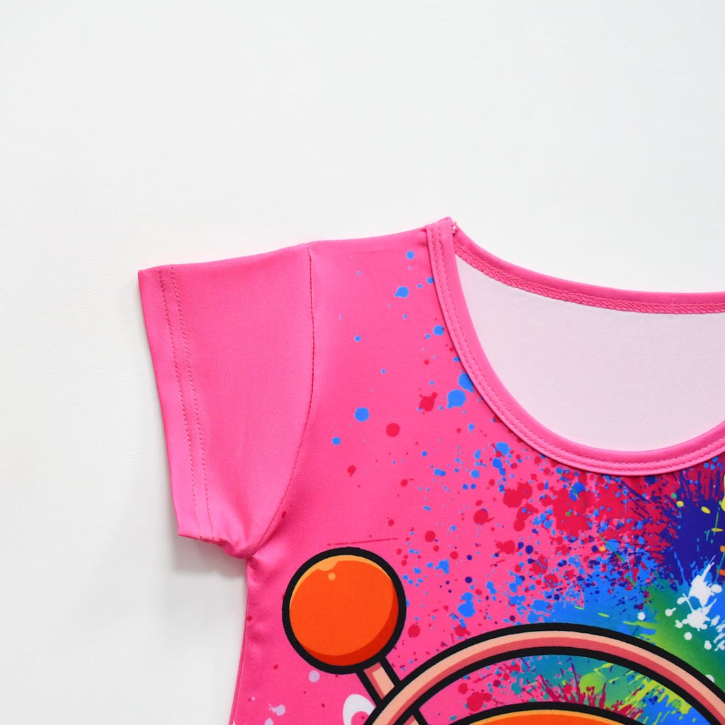 Little Girls Nightgowns Casual Dress Little Kids Music Adventure Cartoon Printed Dress