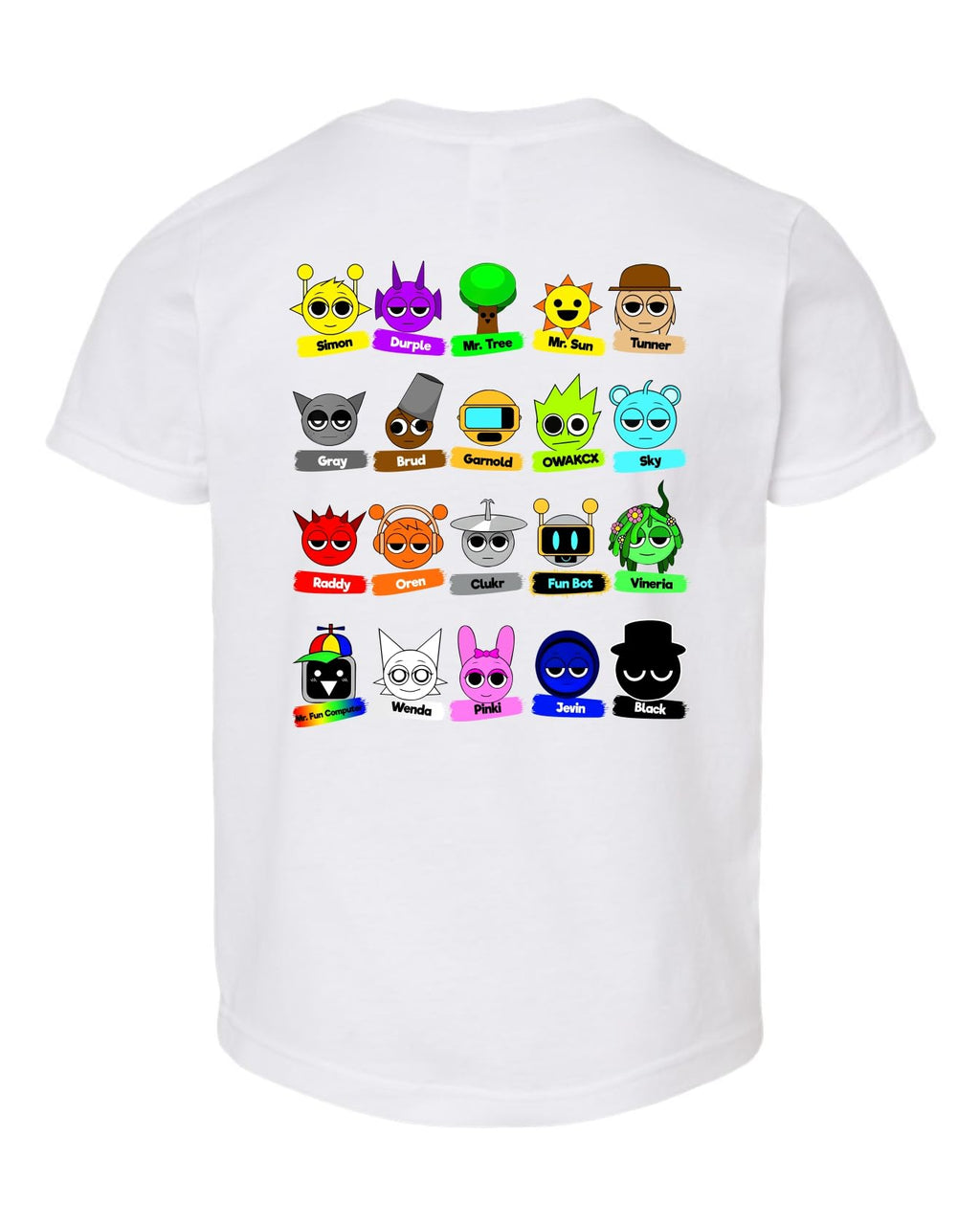 Sprunki Youth T Shirt Funny Game Tee