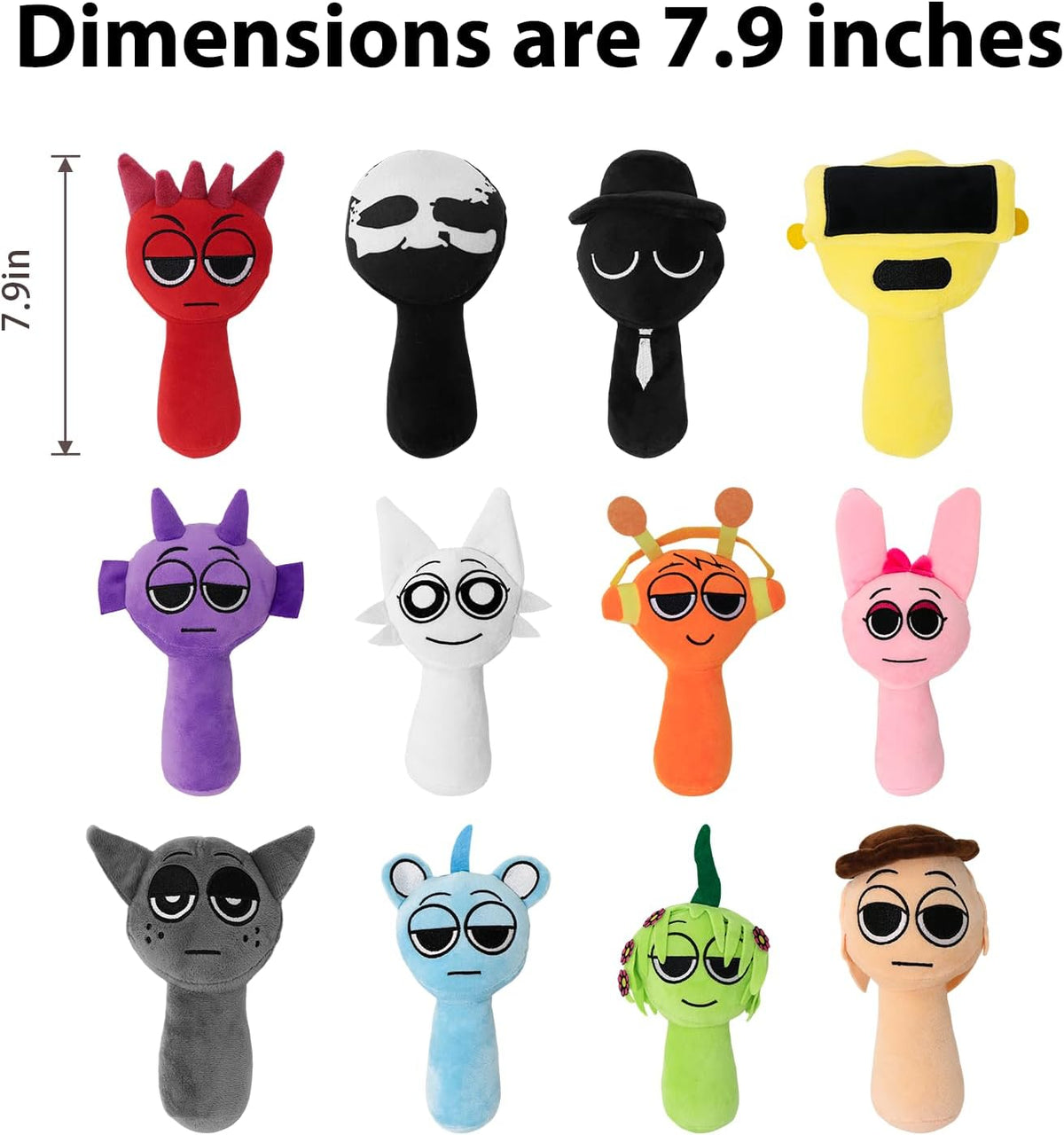 Sprunky Plush,Sprunky Plushies,Soft and Funs Stuffed Toys Dolls for Fans and Friends Christmas Birthday (New-4pc)