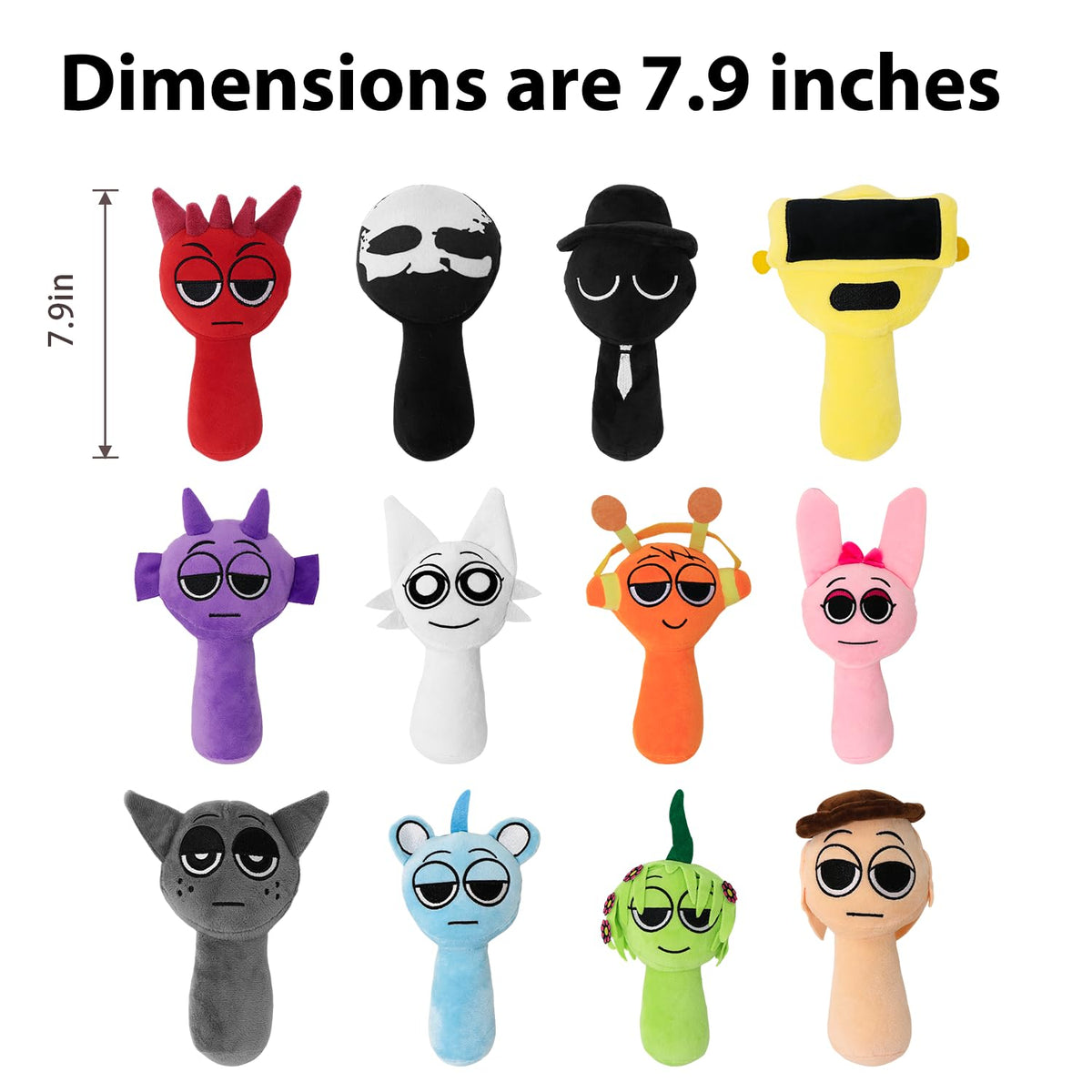 Sprunky Plush,Sprunky Plushies,Soft and Funs Stuffed Toys Dolls for Fans and Friends Christmas Birthday (New-4pc)