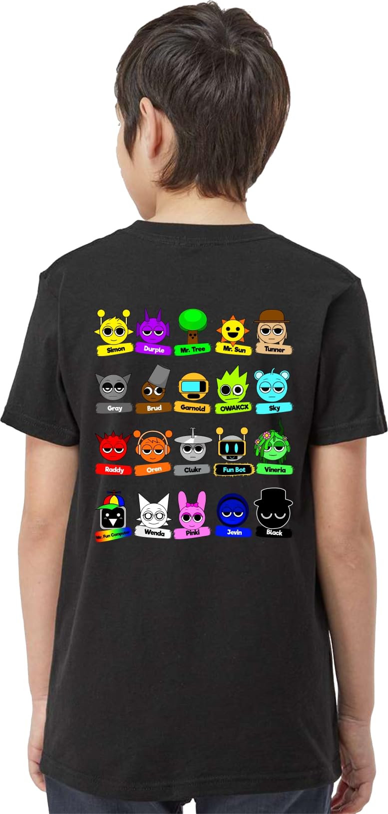 Sprunki Youth T Shirt Funny Game Tee
