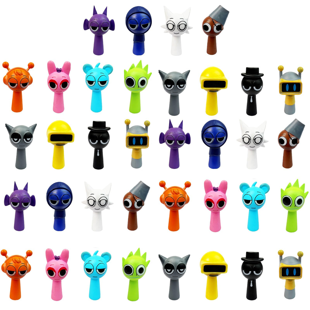 24PCS Sprunky Action Figures Mystery Box,Sprunky Action Figures,Office Room Figurine Decor for Kids Teen Adults,Action Figure Toys Gifts for Birthday Goodie Bag Fillers Halloween Party Favors