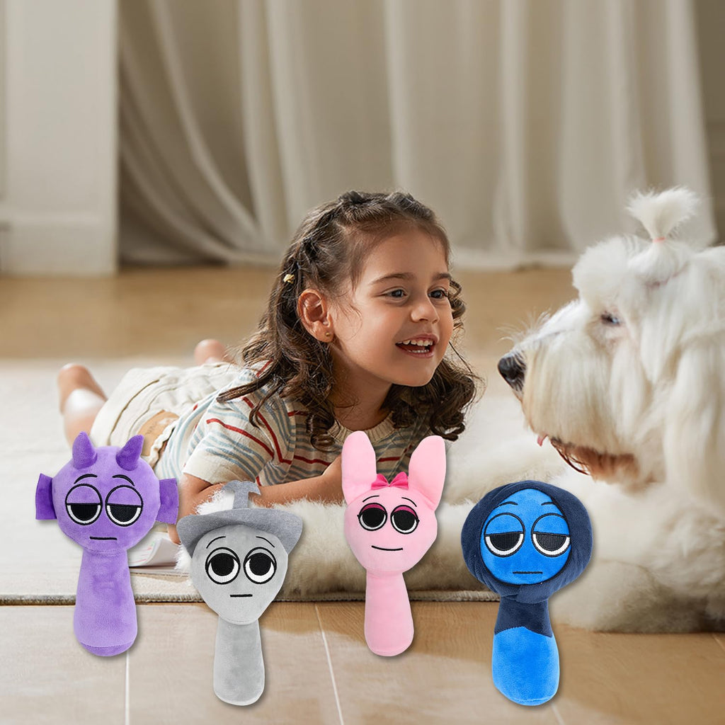 Sprunky Plush,Sprunky Plushies,Soft and Funs Stuffed Toys Dolls for Fans and Friends Christmas Birthday (New-4pc)
