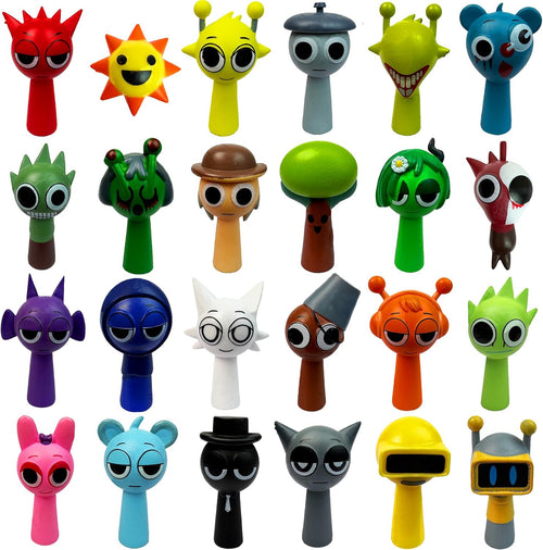 24PCS Sprunky Action Figures Mystery Box,Sprunky Action Figures,Office Room Figurine Decor for Kids Teen Adults,Action Figure Toys Gifts for Birthday Goodie Bag Fillers Halloween Party Favors