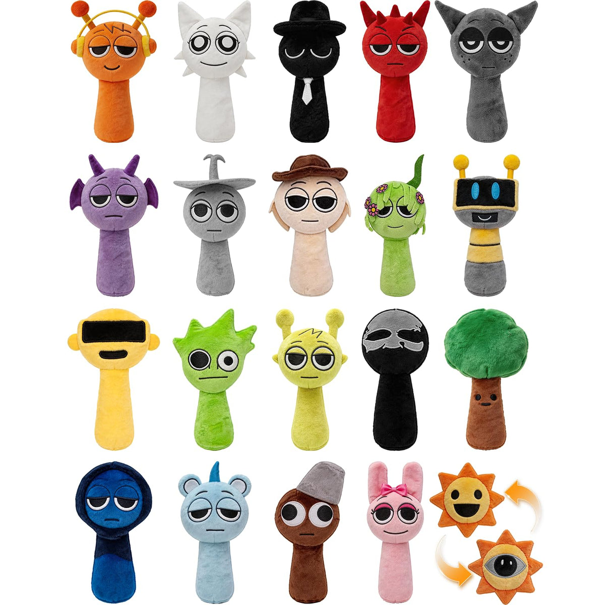 Sprunky Plush,Sprunky Plushies,Soft and Funs Stuffed Toys Dolls for Fans and Friends Christmas Birthday (New-4pc)