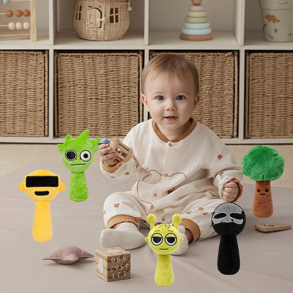 Sprunky Plush,Sprunky Plushies,Soft and Funs Stuffed Toys Dolls for Fans and Friends Christmas Birthday (New-4pc)