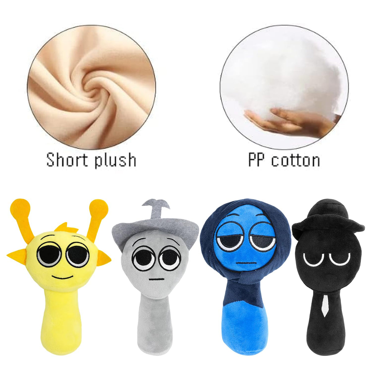 Sprunky Plush,Sprunky Plushies,Soft and Funs Stuffed Toys Dolls for Fans and Friends Christmas Birthday (New-4pc)