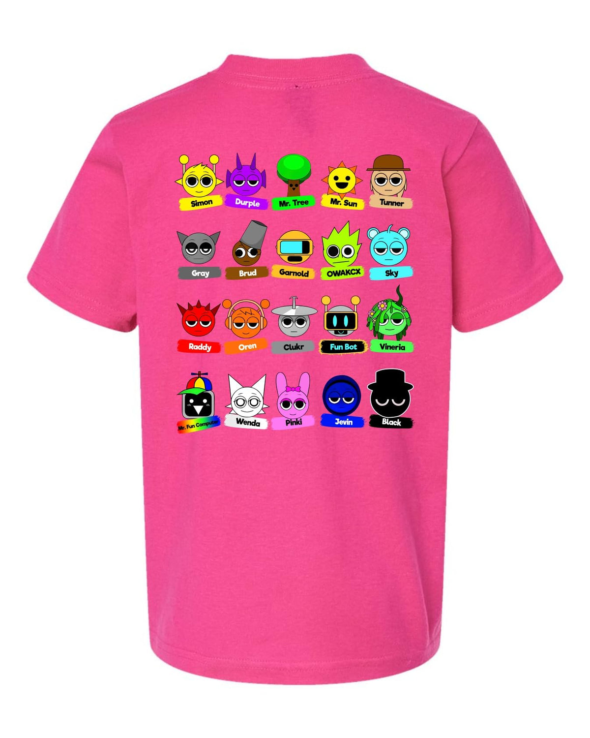 Sprunki Youth T Shirt Funny Game Tee