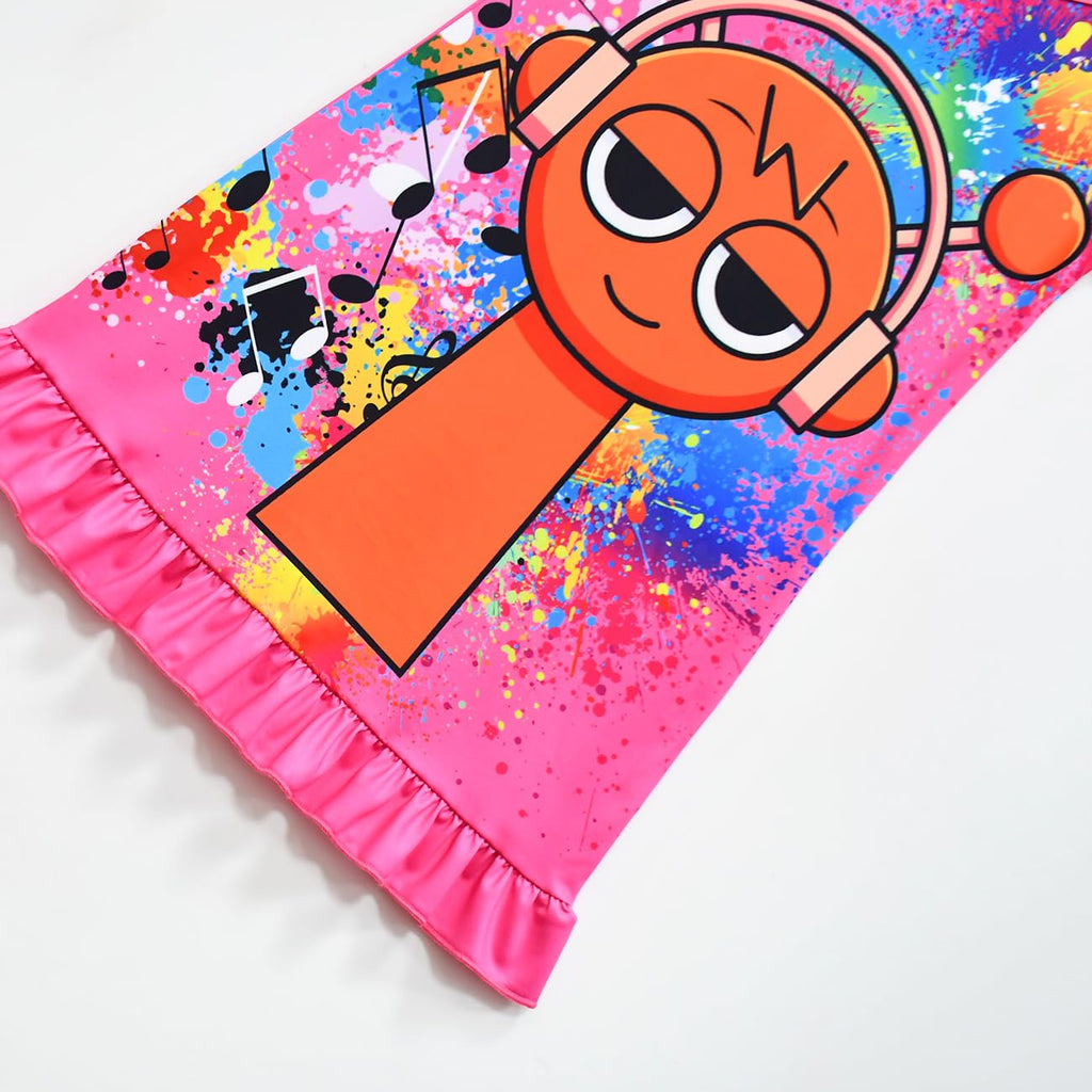 Little Girls Nightgowns Casual Dress Little Kids Music Adventure Cartoon Printed Dress