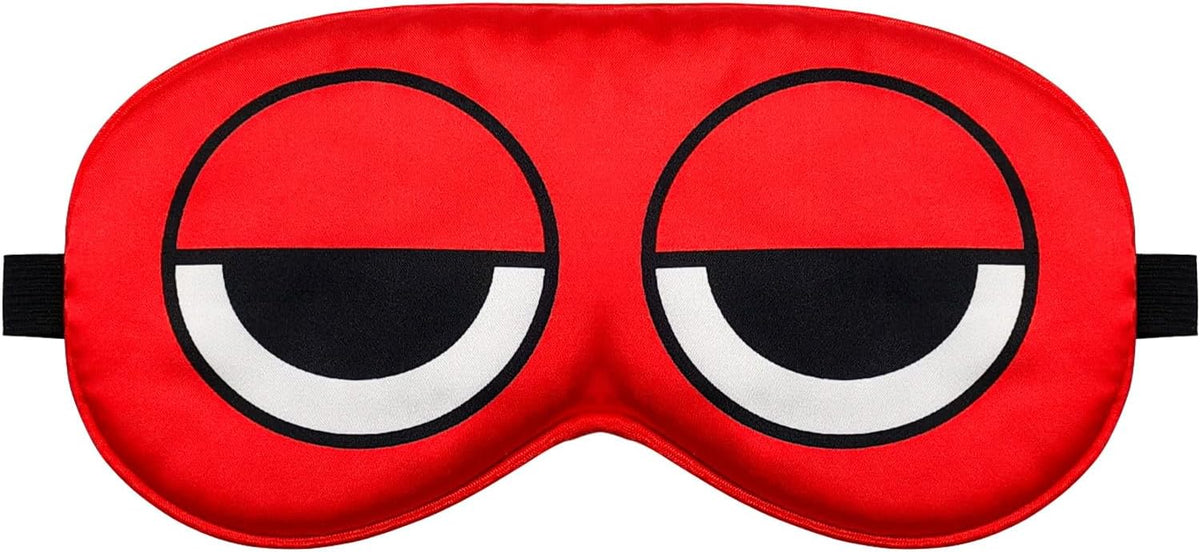 Cartoon Sleep Mask Red Blindfold Eye Mask Adjustable Travel Mask Eyeshade for Sleep Over Slumber Pajama Party Supplies Birthday Gifts for Boys Girls Men Women