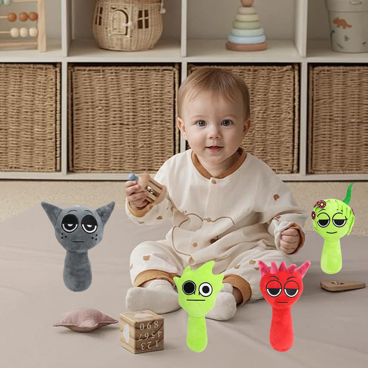Sprunky Plush,Sprunky Plushies,Soft and Funs Stuffed Toys Dolls for Fans and Friends Christmas Birthday (New-4pc)