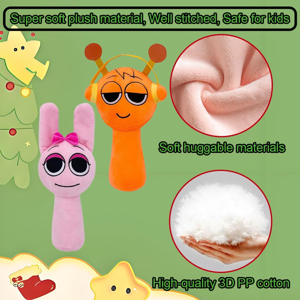 SPR Plush Toys SPR Game Plushies SPR Plushes Soft and Funs Stuffed Toys Dolls for Fans and Friends Birthday for Girls Boys (Orange+Pink)