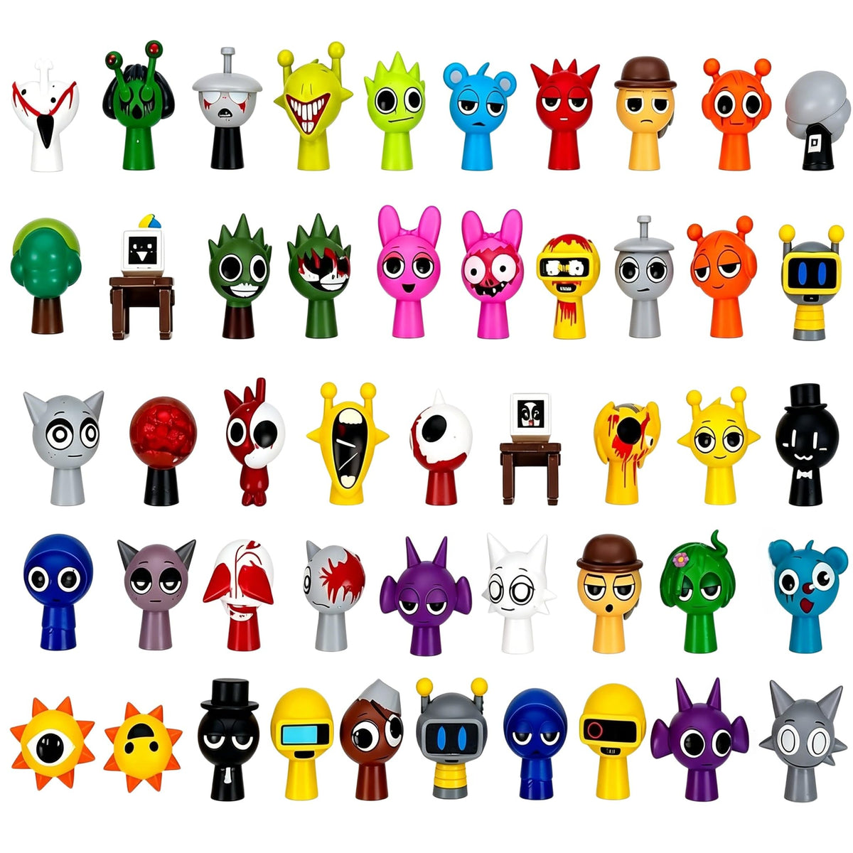24PCS Sprunky Action Figures Mystery Box,Sprunky Action Figures,Office Room Figurine Decor for Kids Teen Adults,Action Figure Toys Gifts for Birthday Goodie Bag Fillers Halloween Party Favors